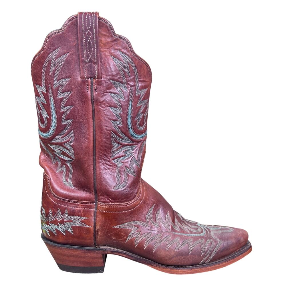 Lucchese 1883 Women's Brown Leather Cowboy Boots Size 8 B